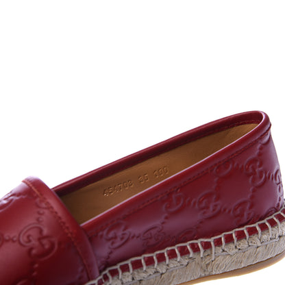 Gucci Guccissima Signature Espadrilles 35 Hibiscus Red 9 of 10
