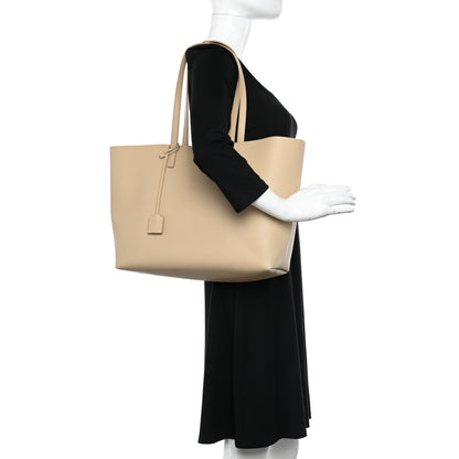 Saint Laurent Calfskin Large Shopping Tote Dark Beige 2 of 18