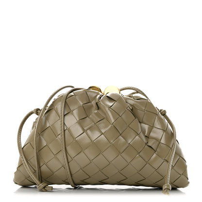 Bottega Veneta Patent Intrecciato The Mini Pouch Travertine 1 of 10