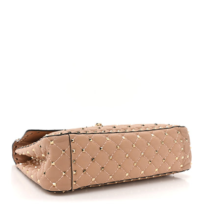 Valentino Garavani Nappa Large Rockstud Spike Shoulder Bag Soft Noisette 4 of 13