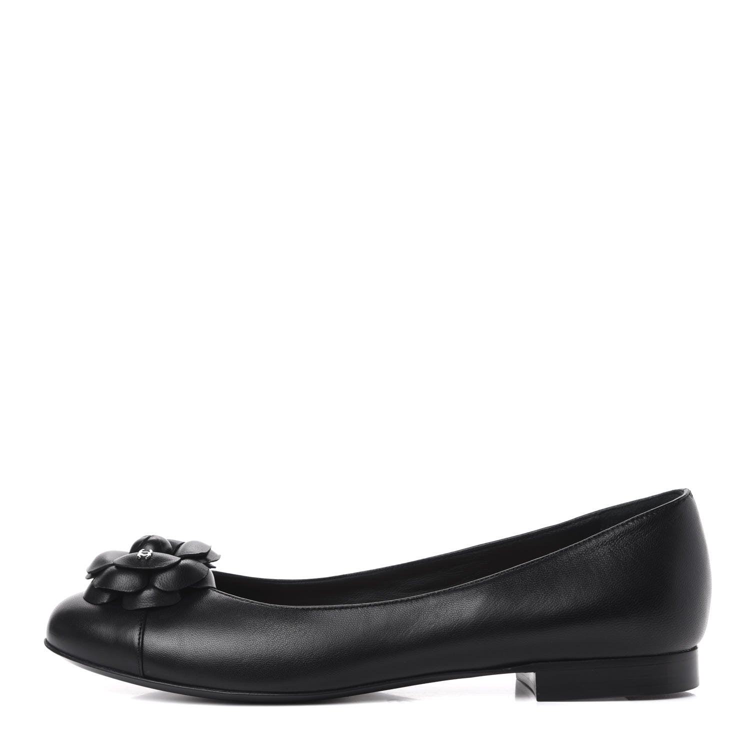 Chanel Lambskin Camellia Ballerina Flats 39 Black 1 of 11