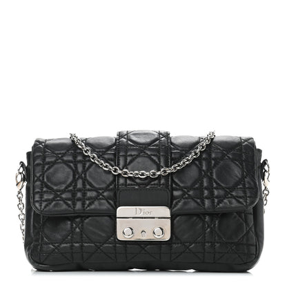 Christian Dior Lambskin Cannage New Lock Pouch Black 1 of 11