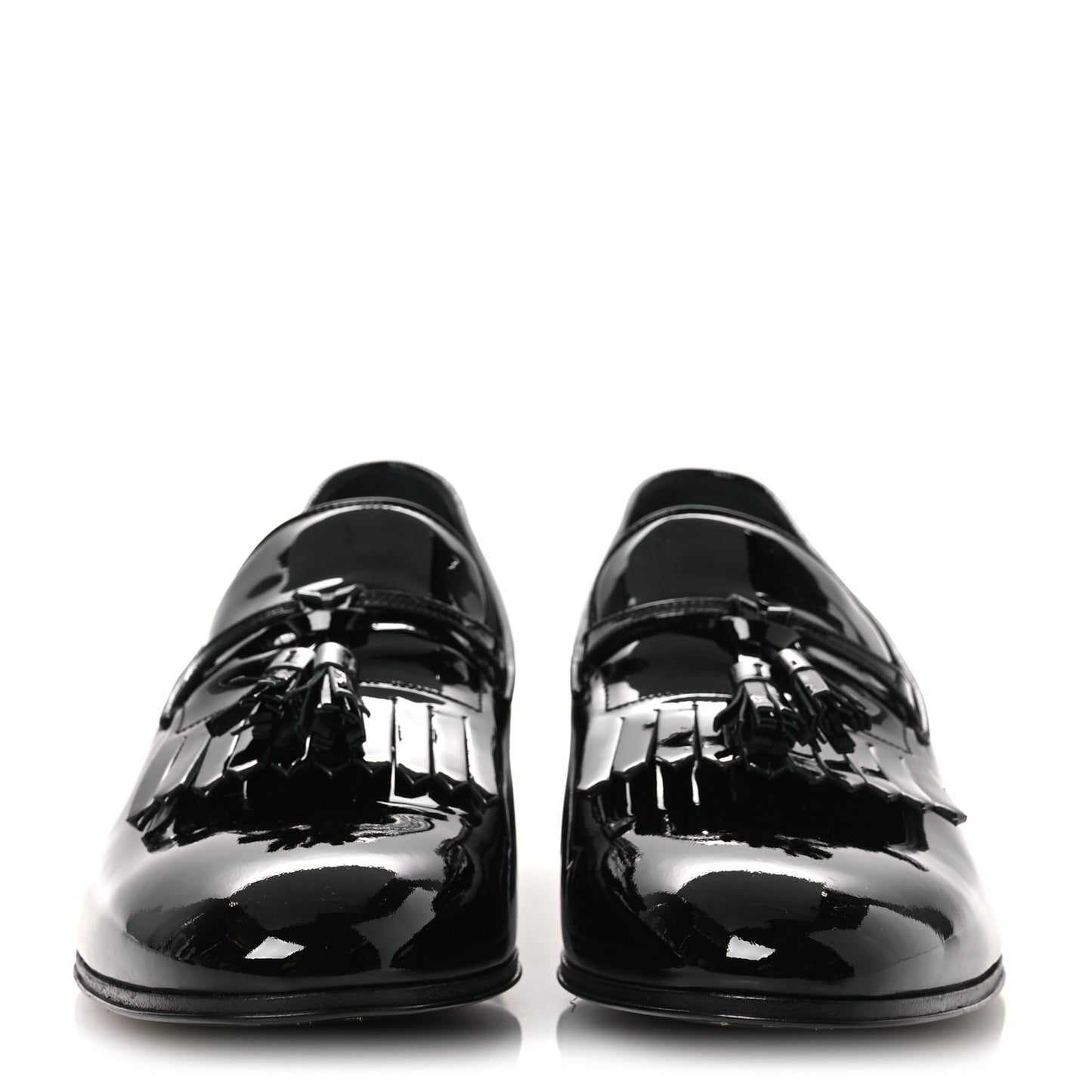 Vernice Crystal Mens Tassel Loafers 9.5 Black