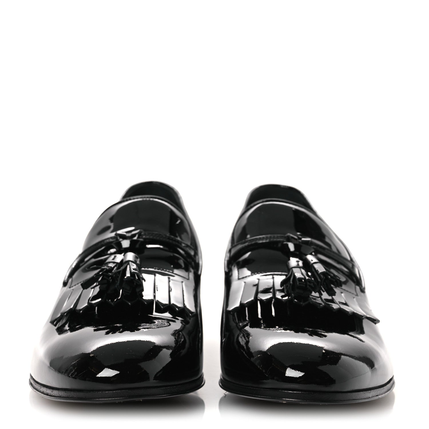 Gucci Vernice Crystal Mens Tassel Loafers 9.5 Black 3 of 13