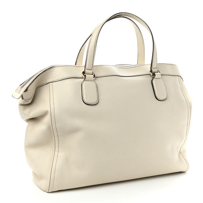Gucci Pebbled Calfskin Large Soho Top Handle Bag Off White 3 of 12