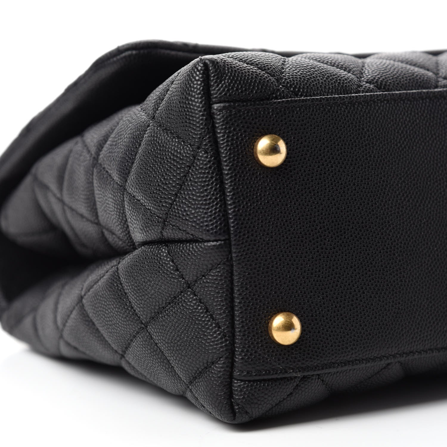 Chanel Caviar Lizard Embossed Quilted Small Coco Handle Flap Black 6 of 11