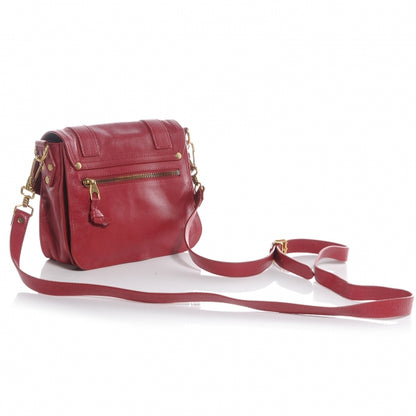 Proenza Schouler Leather PS1 Mini Pouch Messenger Bag Burgundy 3 of 8
