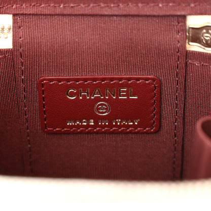 Chanel Calfskin Quilted Mini Perfect Fit Vanity Case With Chain White 6 of 13