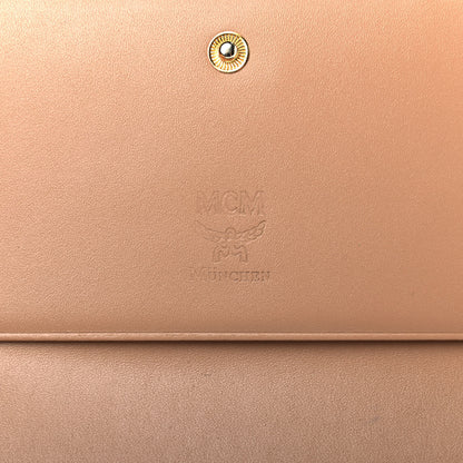 MCM Grained Calfskin Mina Long Wallet Pink 6 of 7