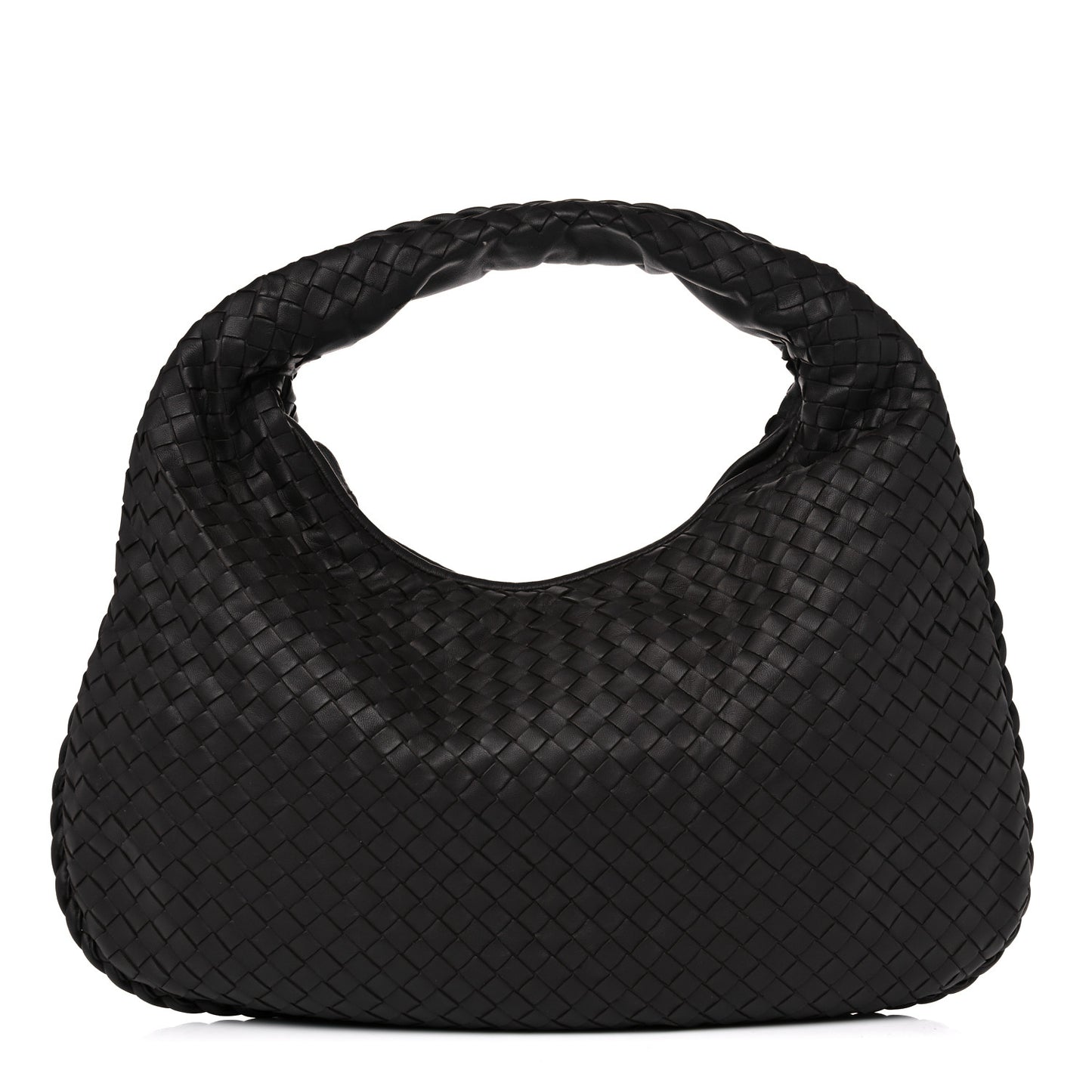 Nappa Intrecciato Small Veneta Hobo Ebano