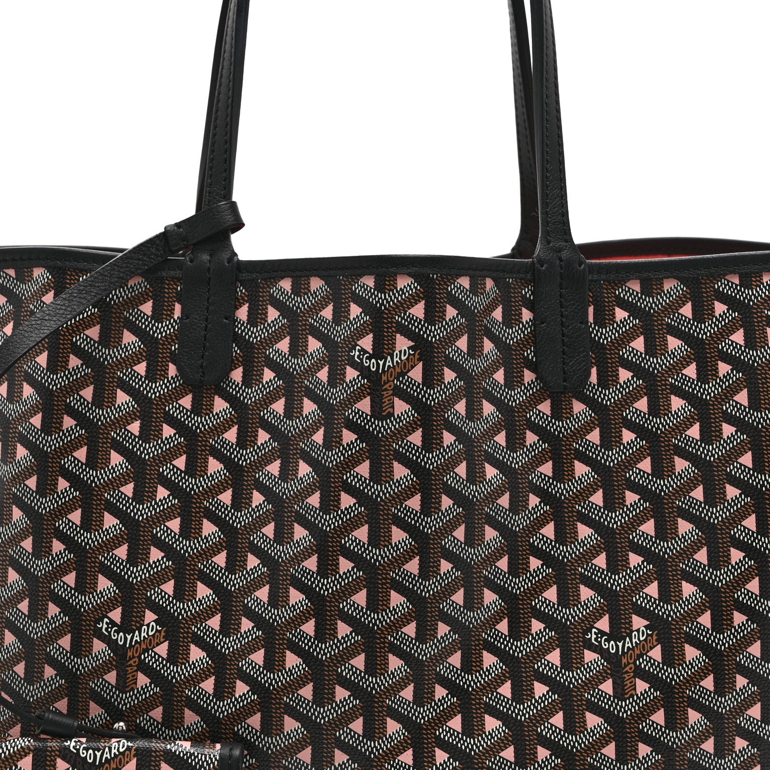 Goyard Goyardine Saint Louis Claire Voie PM Black Pink 9 of 11