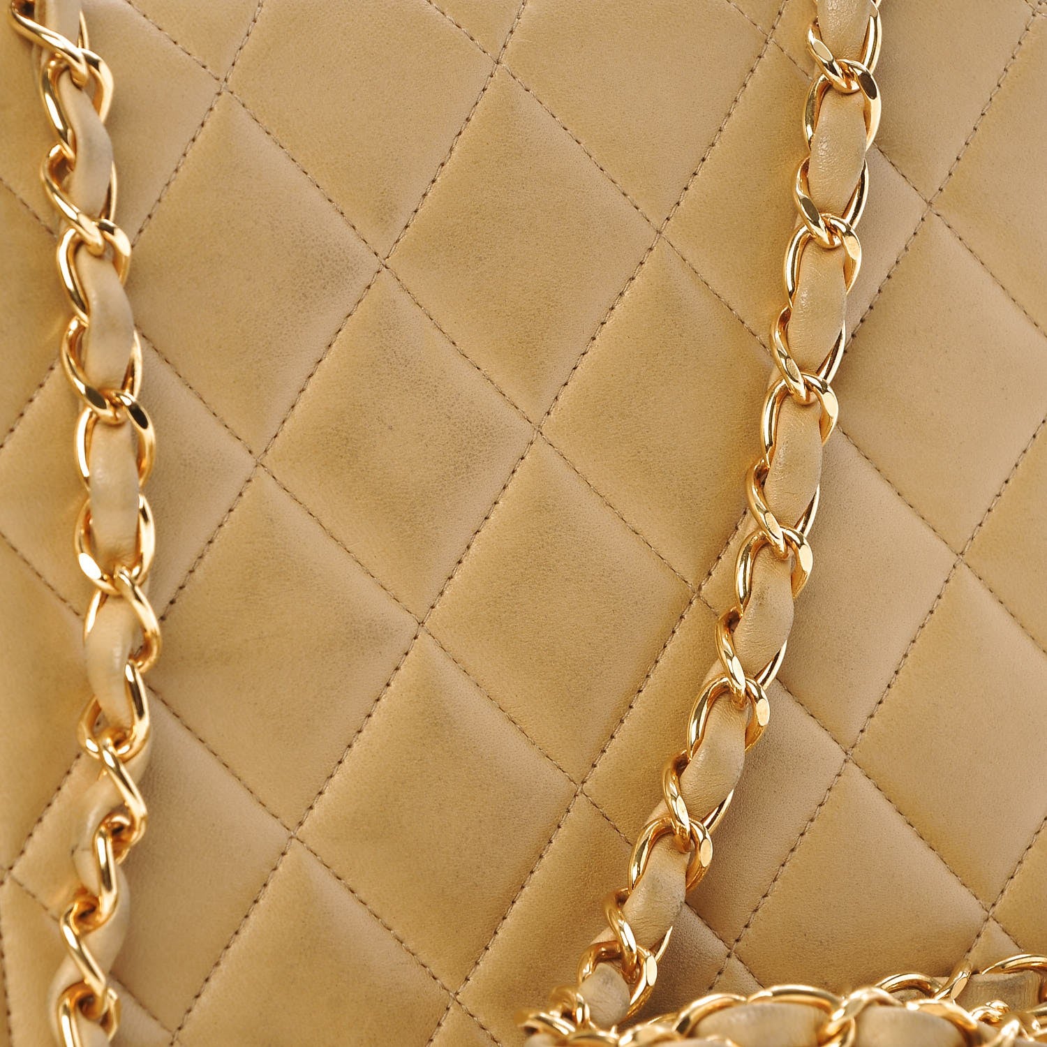 Chanel Lambskin Quilted Small Single Flap Beige 12 of 13