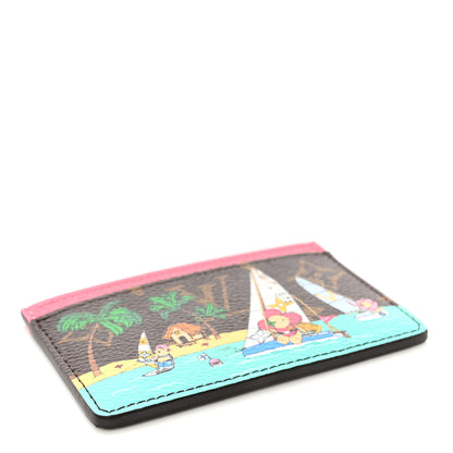 Louis Vuitton Monogram 2023 Christmas Animation Sailing Vivienne Cardholder Dragonfruit Pink 4 of 8