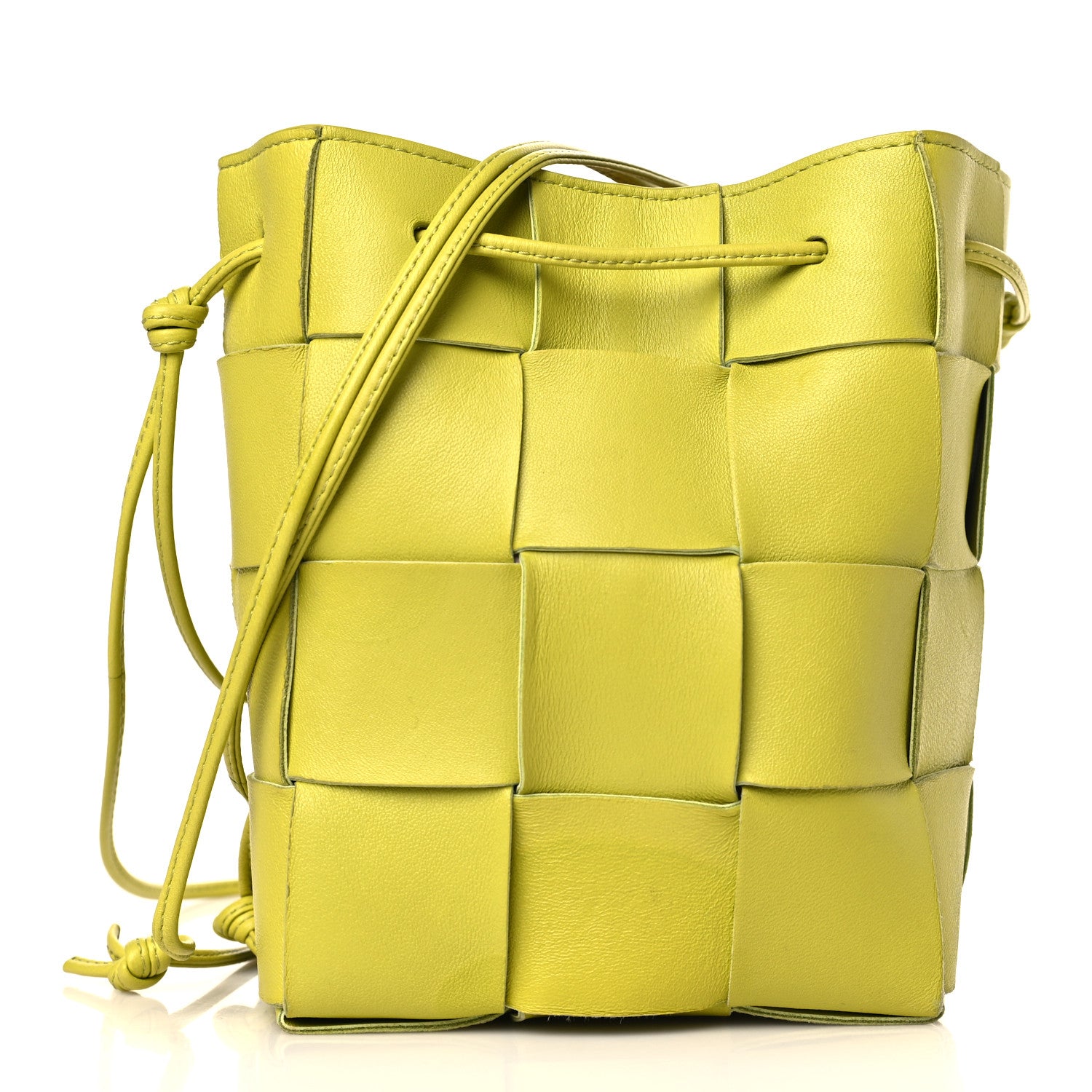 Bottega Veneta Nappa Maxi Intrecciato Cassette Bucket Bag Kiwi 1 of 8