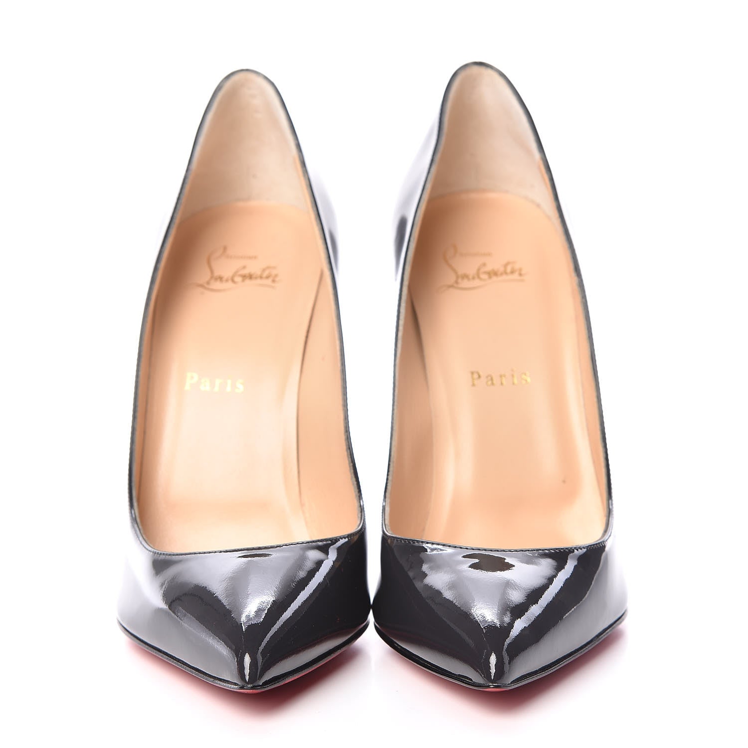 Christian Louboutin Patent Pigalle Follies 100 Pumps 40 Fusain 2 of 8