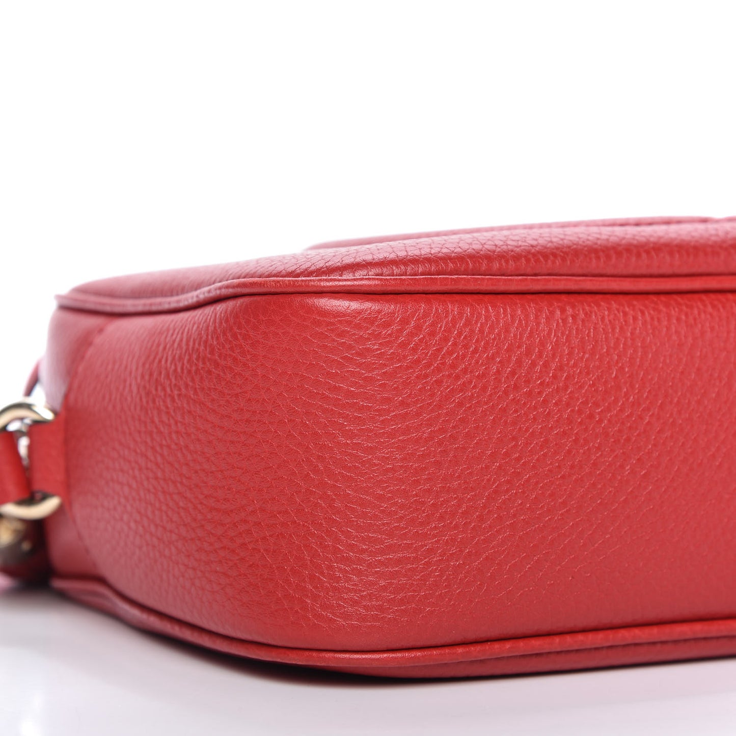 Pebbled Calfskin Small Soho Disco Bag Tabasco Red