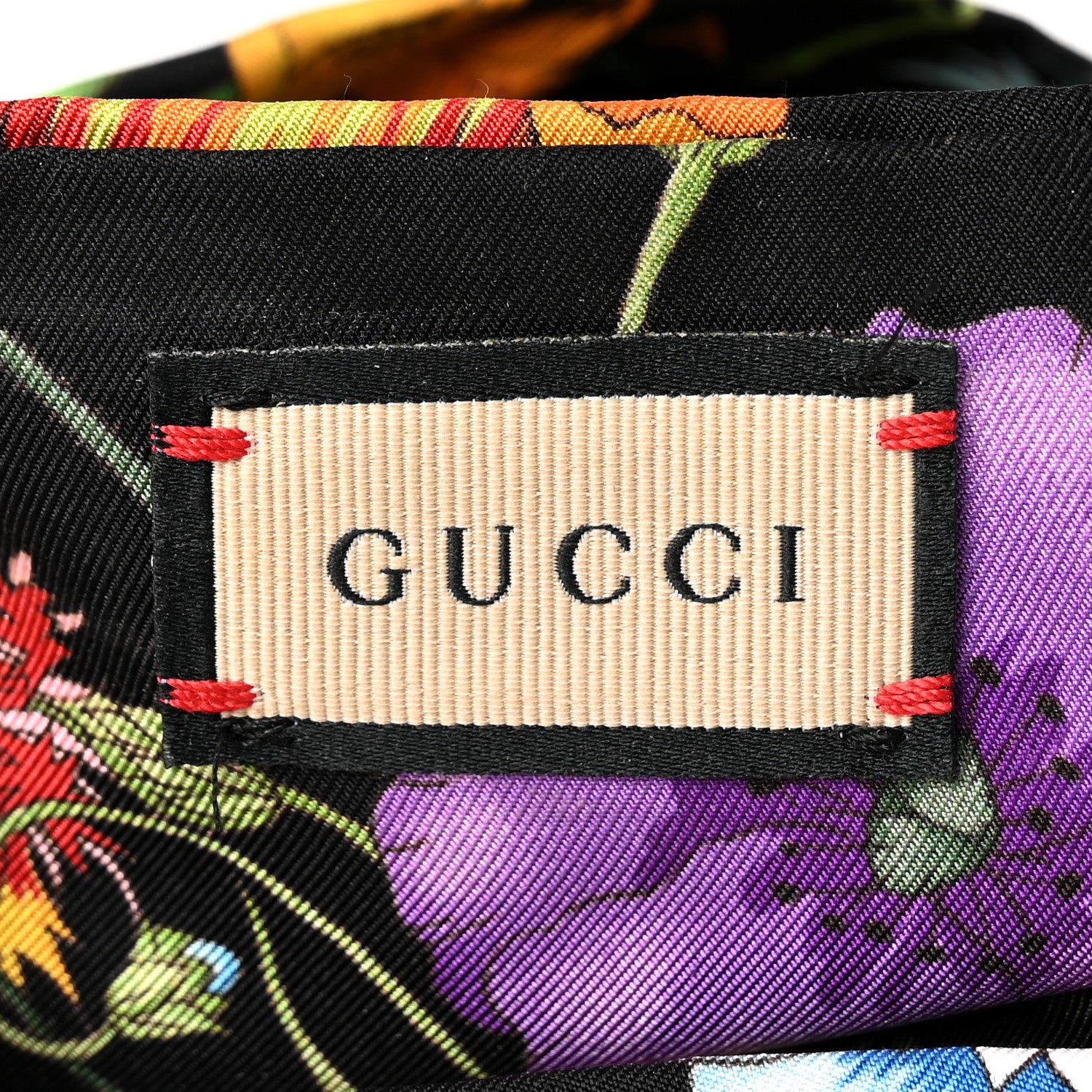 Gucci Silk Monogram Flora Print Headband M Black 4 of 6