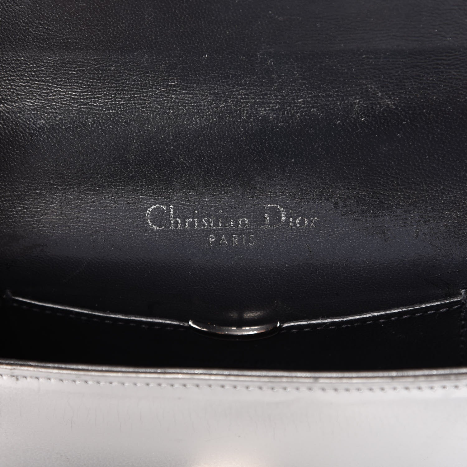 Christian Dior Metallic Calfskin Micro-Cannage Mini Diorama Flap Bag Silver 8 of 9