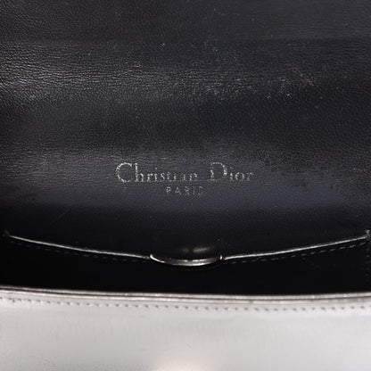Christian Dior Metallic Calfskin Micro-Cannage Mini Diorama Flap Bag Silver 8 of 9