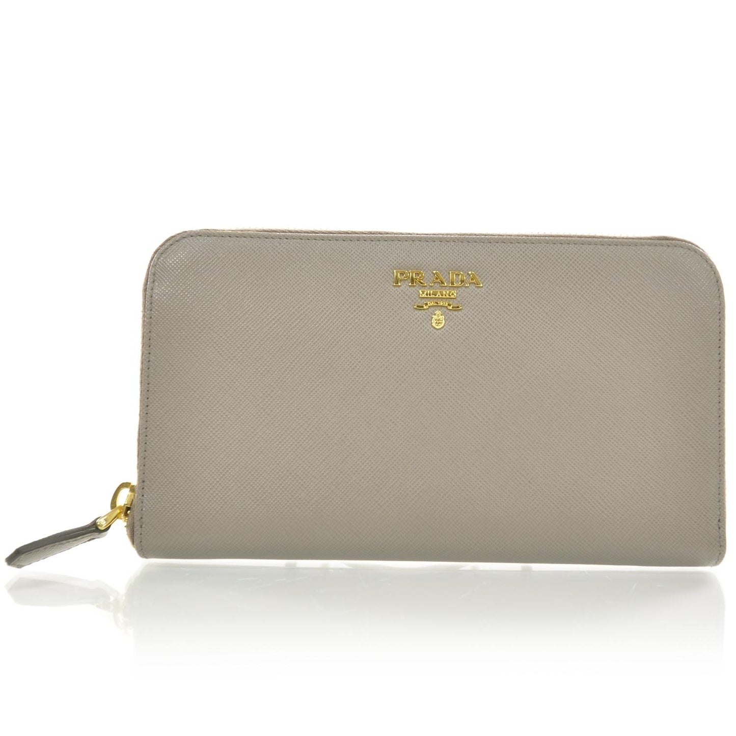 Saffiano Zip Around Wallet Argilla