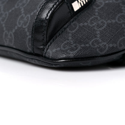 Gucci GG Supreme Monogram Textured Calfskin Retro Interlocking G Belt Bag Black 8 of 9