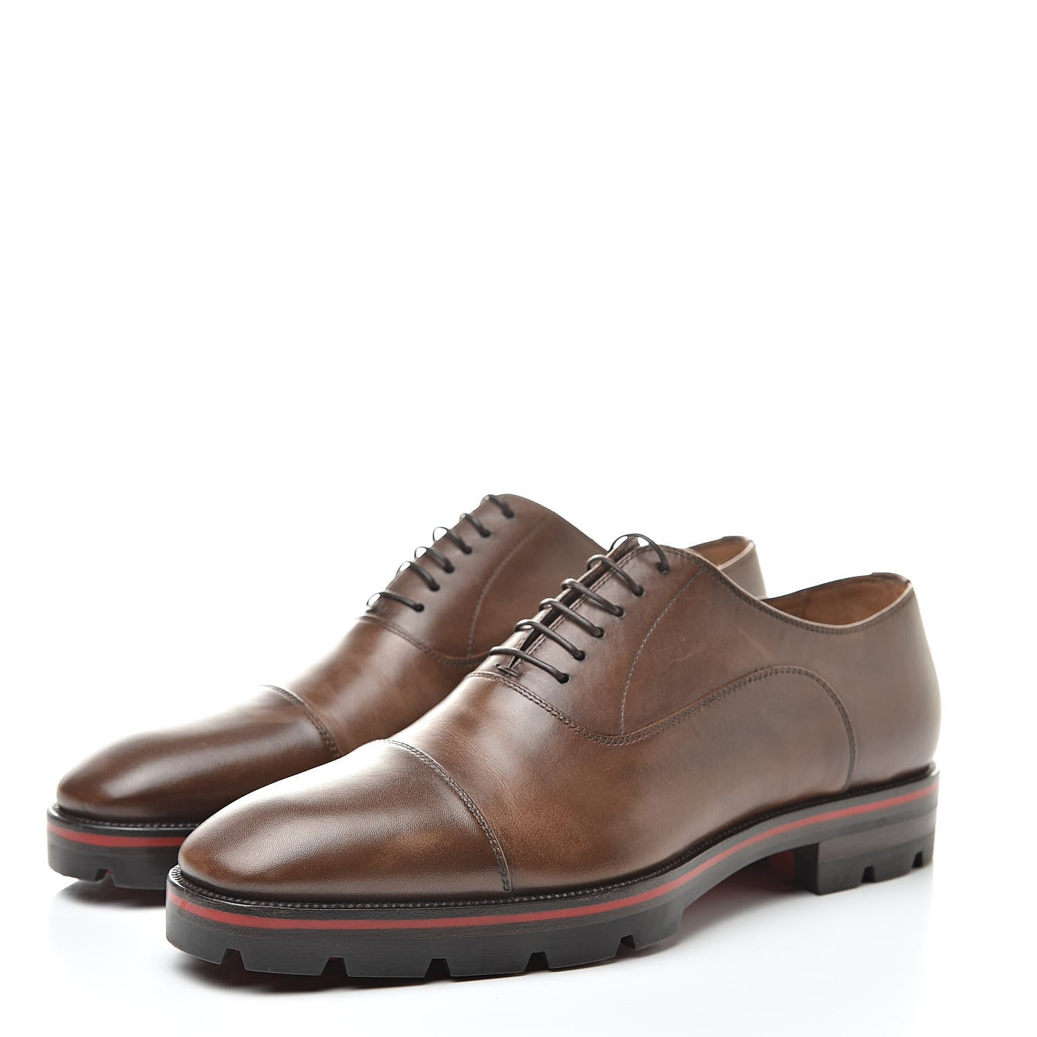 Christian Louboutin Calfskin Patime Mens Hubertus Flat 41.5 Havane 3 of 15