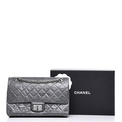 Chanel Aged Calfskin Quilted 50th Anniversary 2.55 Reissue 225 Flap Grey 10 of 10