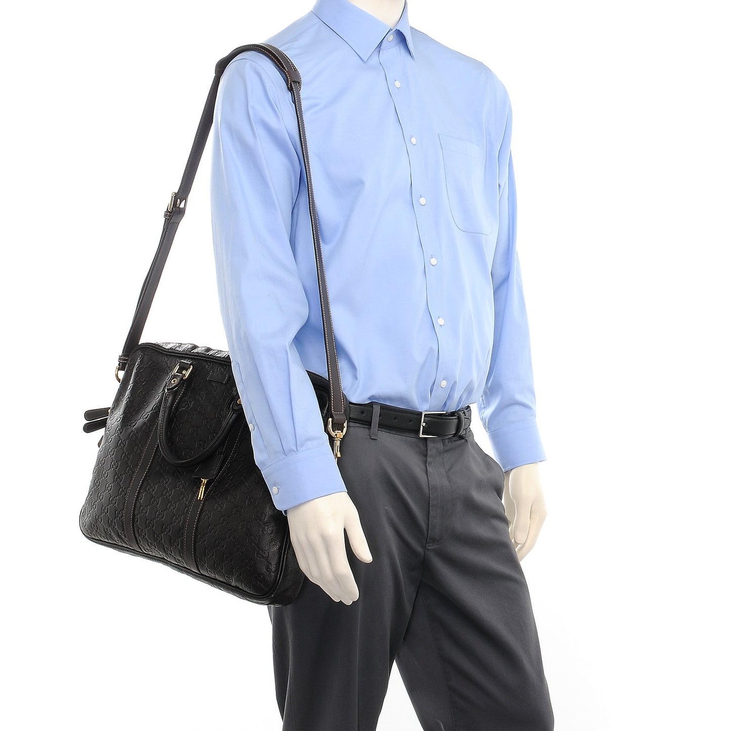 Guccissima Medium Briefcase Chocolate