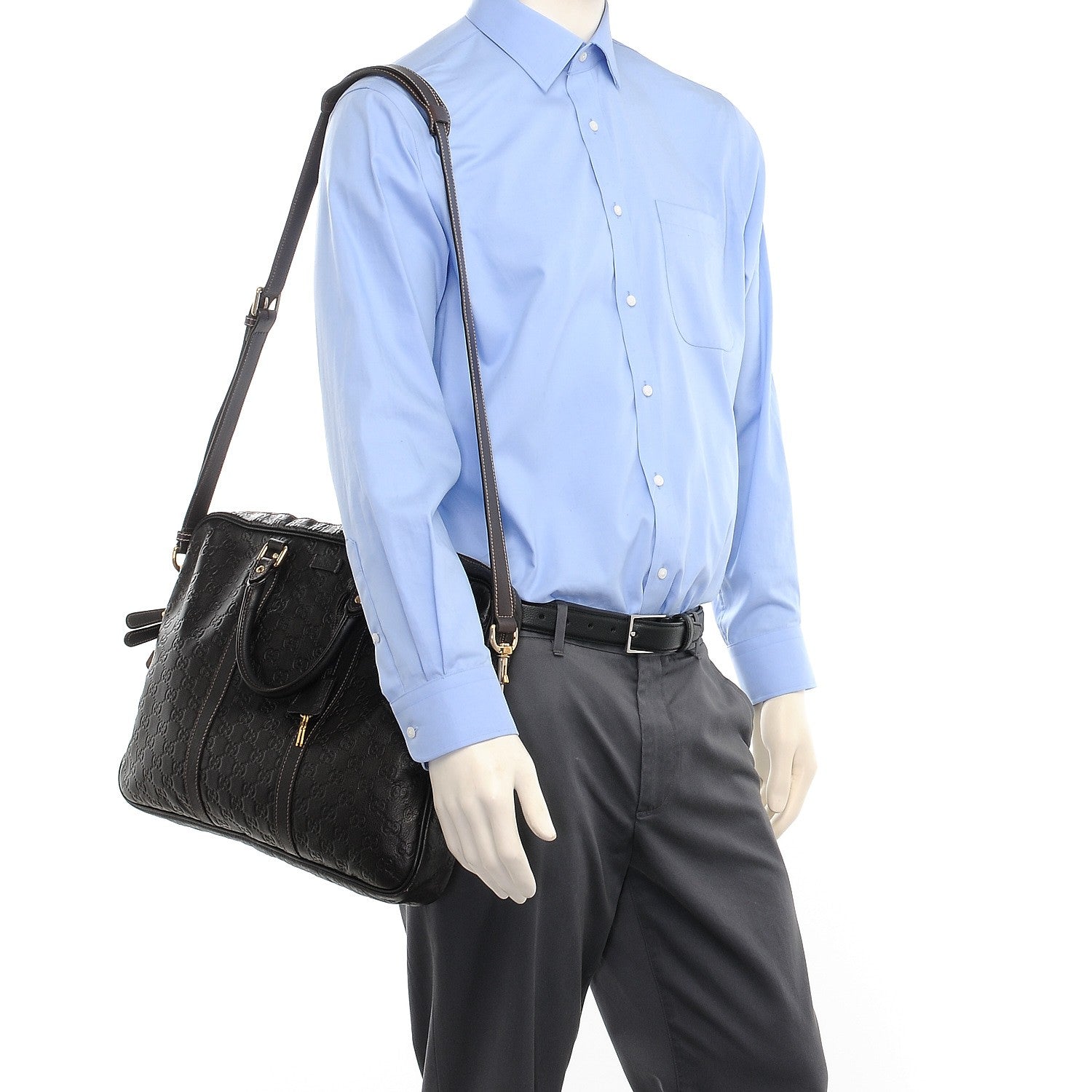 Gucci Guccissima Medium Briefcase Chocolate 2 of 10