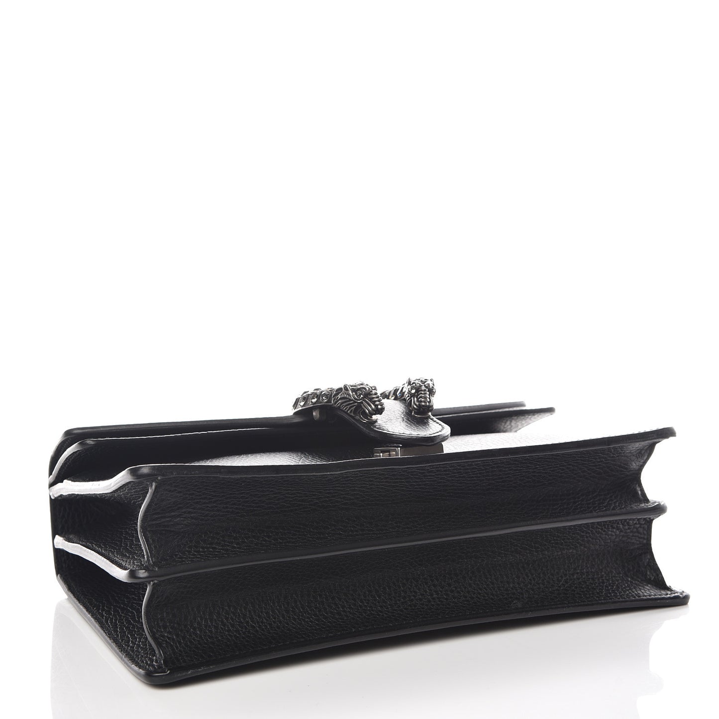 Pebbled Calfskin Small Dionysus Shoulder Bag Black