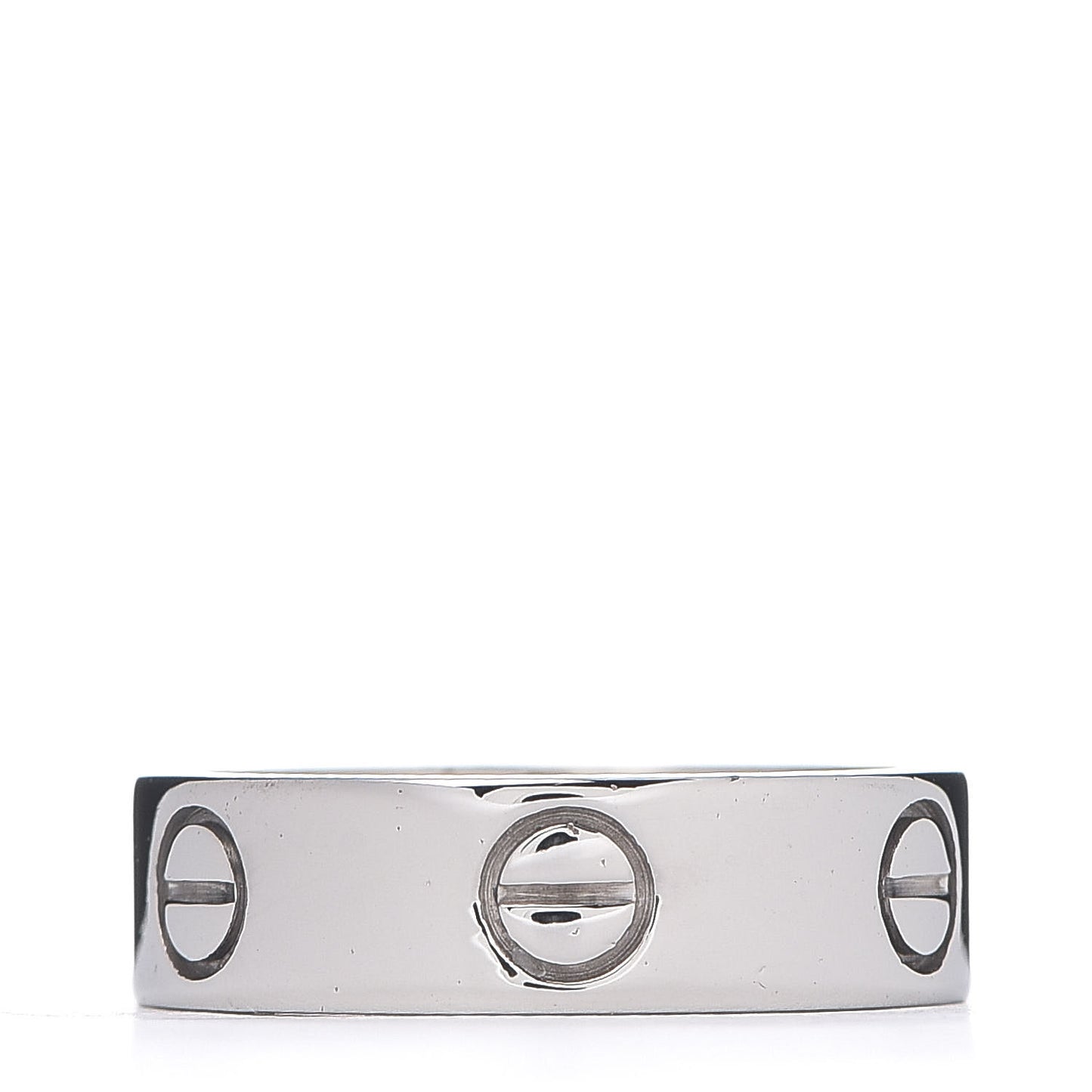 18K White Gold 5.5mm LOVE Ring 53 6.25