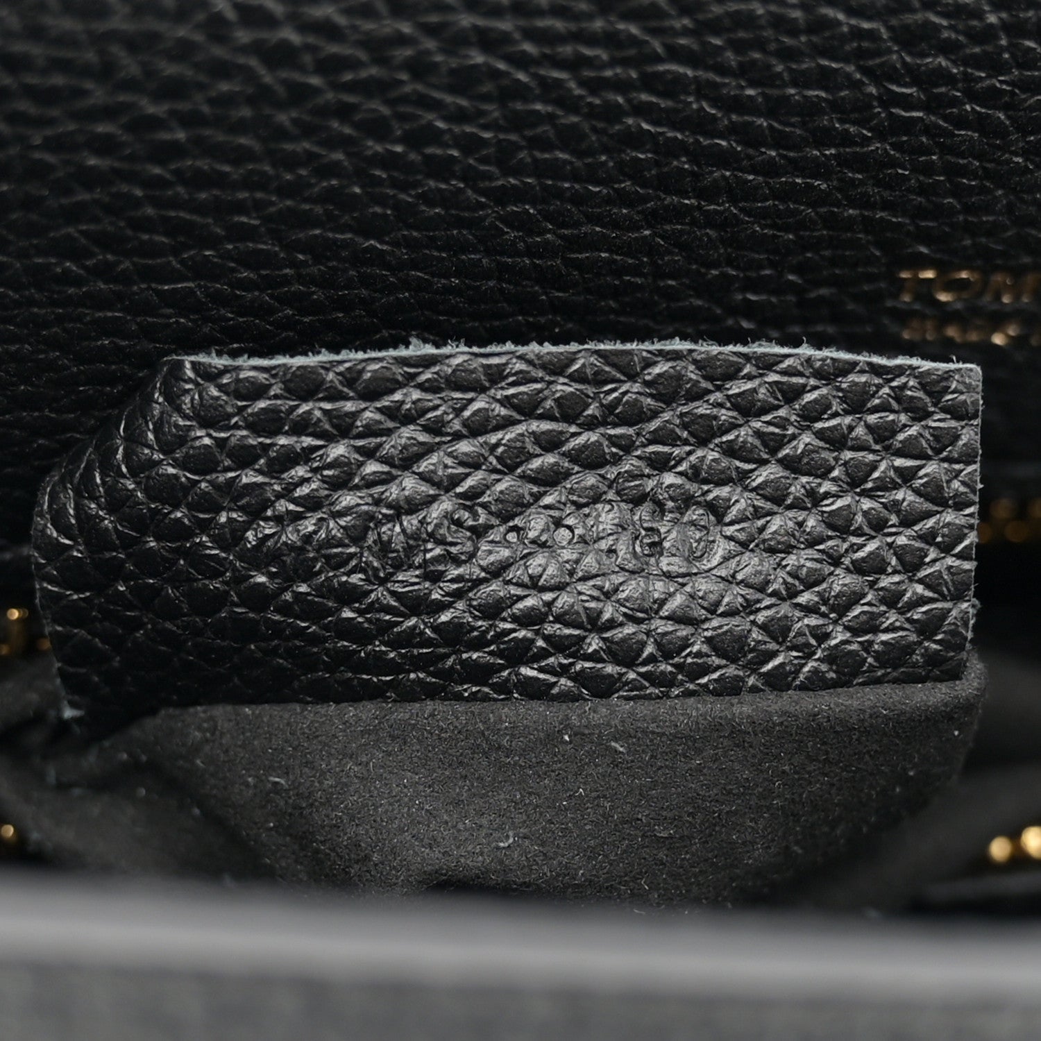 Tom Ford Grained Calfskin Mini T Clasp Tara Crossbody Bag Graphite 7 of 10