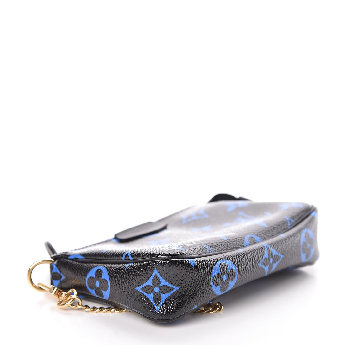Colored Monogram Mini Pochette Accessories Blue Black