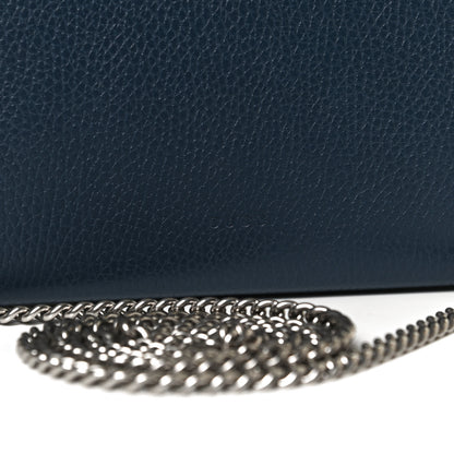 Gucci Dollar Calfskin Crystal Mini Dionysus Chain Wallet Blue Agata Black Diamond 7 of 10