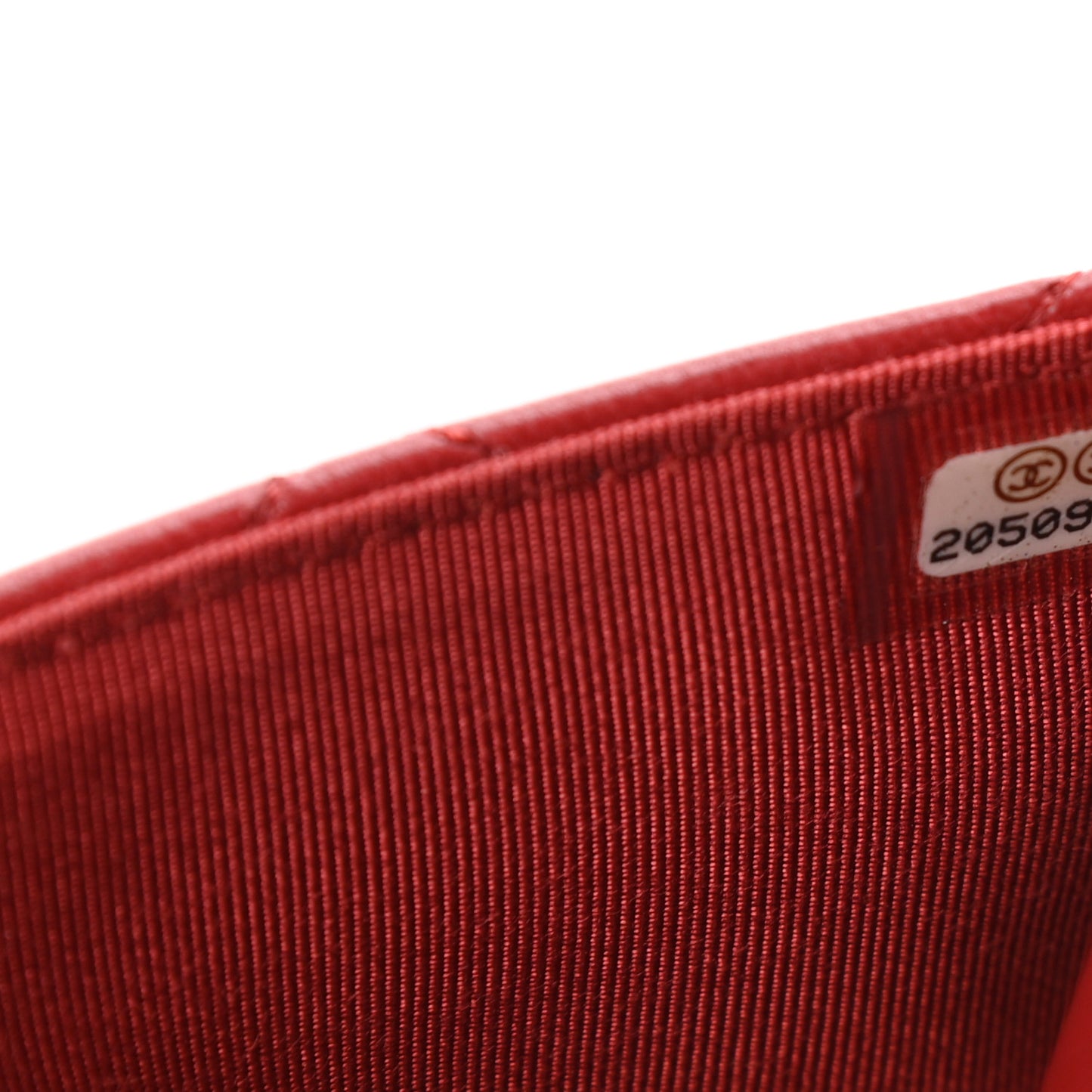 Lambskin Quilted Wallet On Chain WOC Red