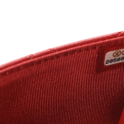 Chanel Lambskin Quilted Wallet On Chain WOC Red 8 of 11