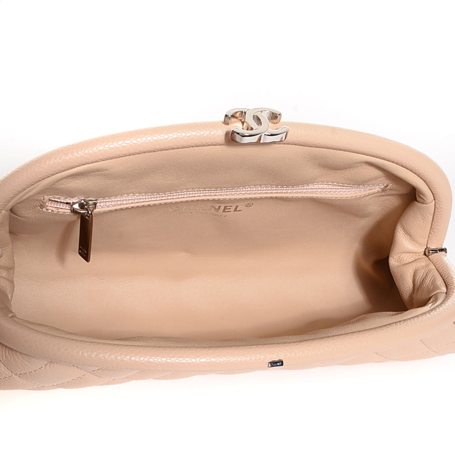 Chanel Caviar Quilted Timeless Clutch Beige Clair 6 of 9