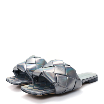 Bottega Veneta Laser Nappa Maxi Intrecciato Lido Flat Sandals 39 Oyster 4 of 9