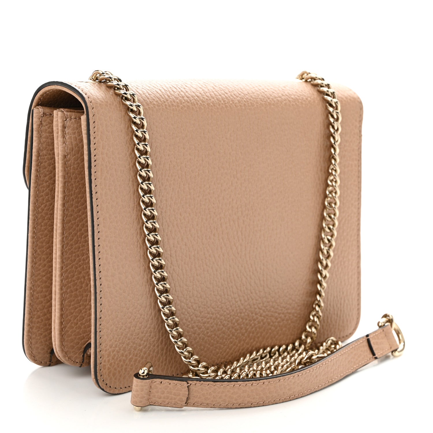 Gucci Dollar Calfskin Small Interlocking G Shoulder Bag Camelia 3 of 10