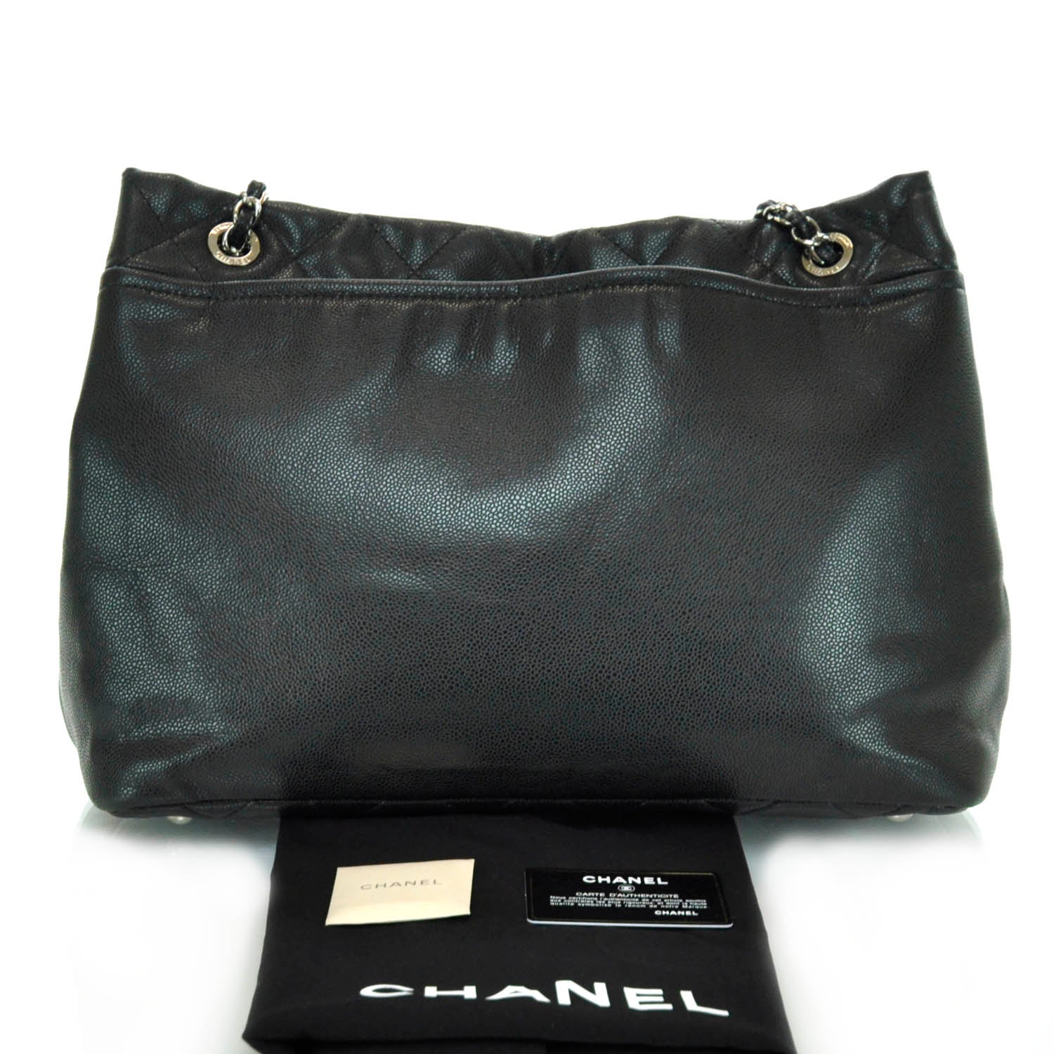 Chanel Washed Caviar Timeless Large Shopping Tote Black 3 of 12