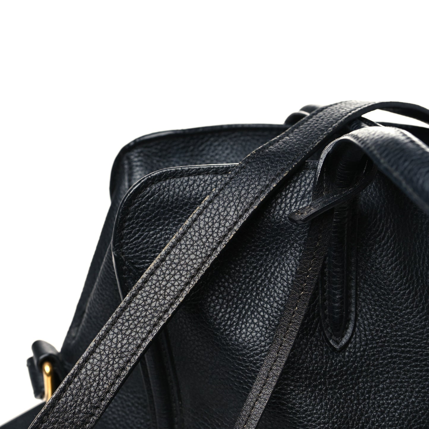 Pebbled Calfskin Small Skull Padlock Zip Around Tote Black