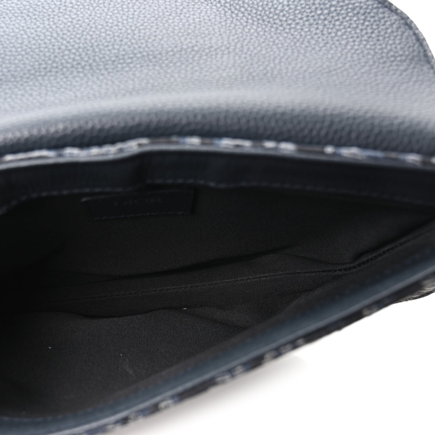 Oblique Saddle Messenger Pouch Blue Black