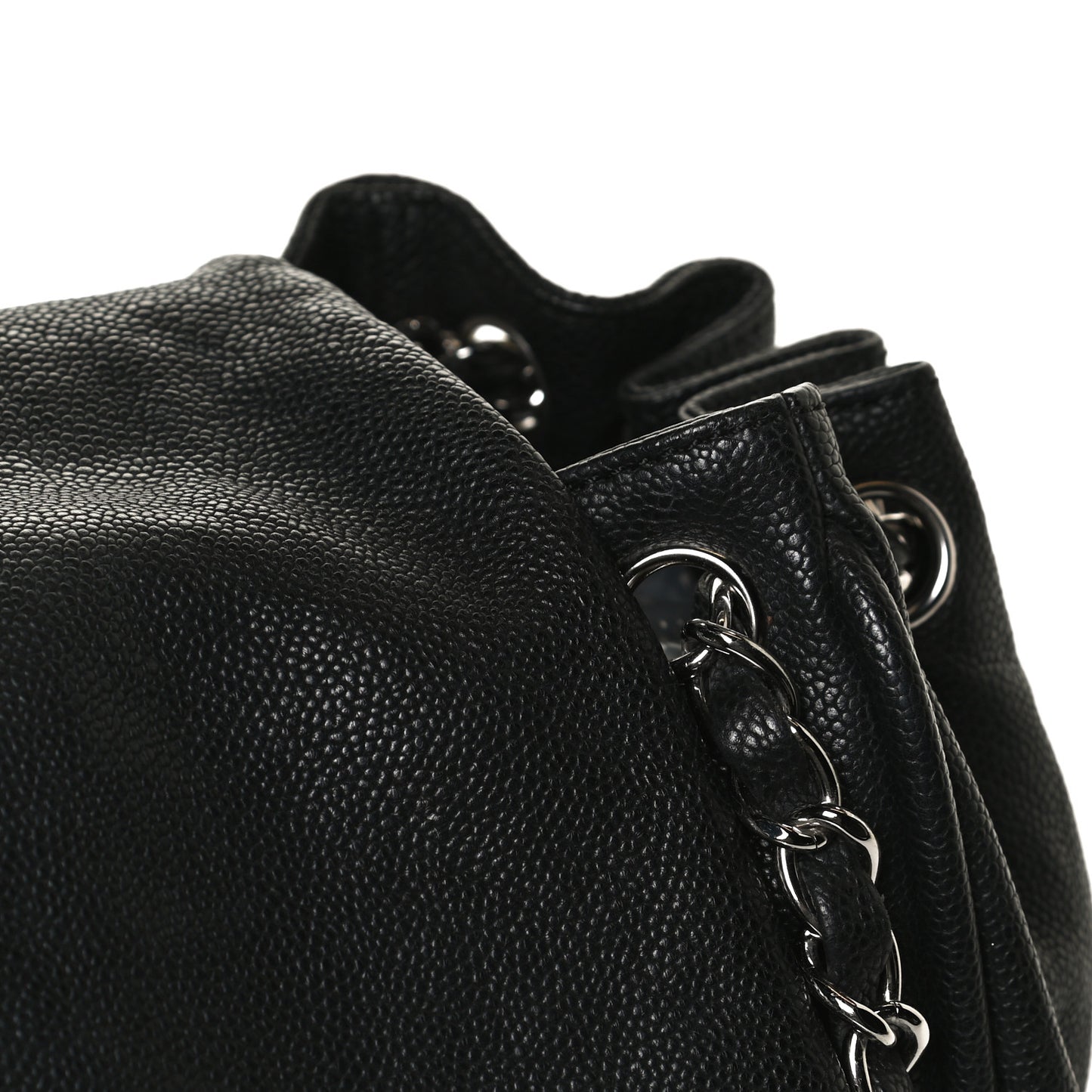 Caviar Diagonal Ligne Flap Black