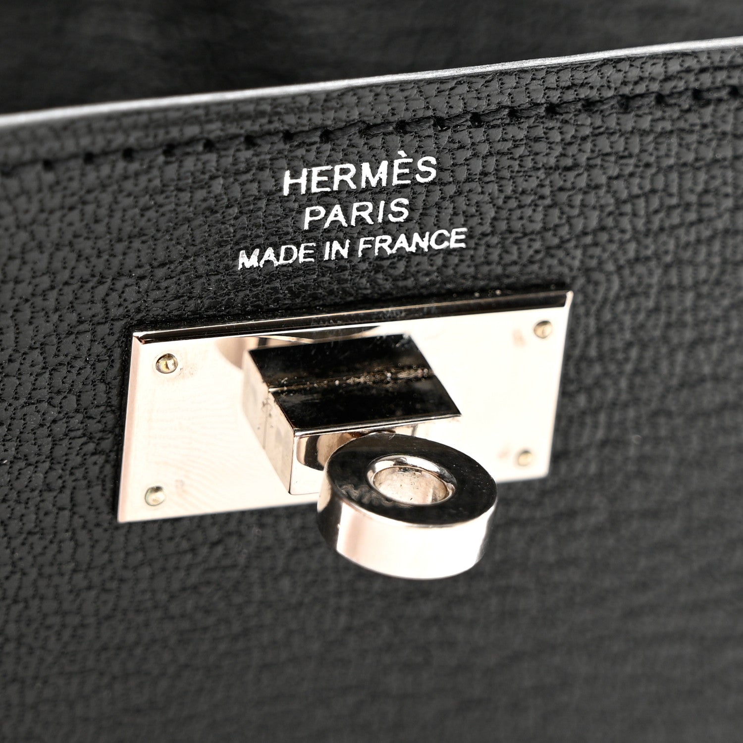 Hermes Chevre Mysore Kelly Pocket Compact Wallet Black 6 of 8