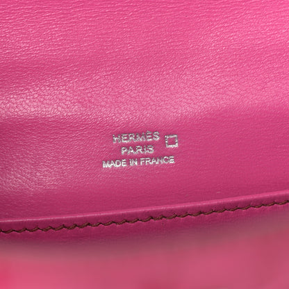 Hermes Shiny Alligator Kelly Pochette Fuchsia 18 of 26