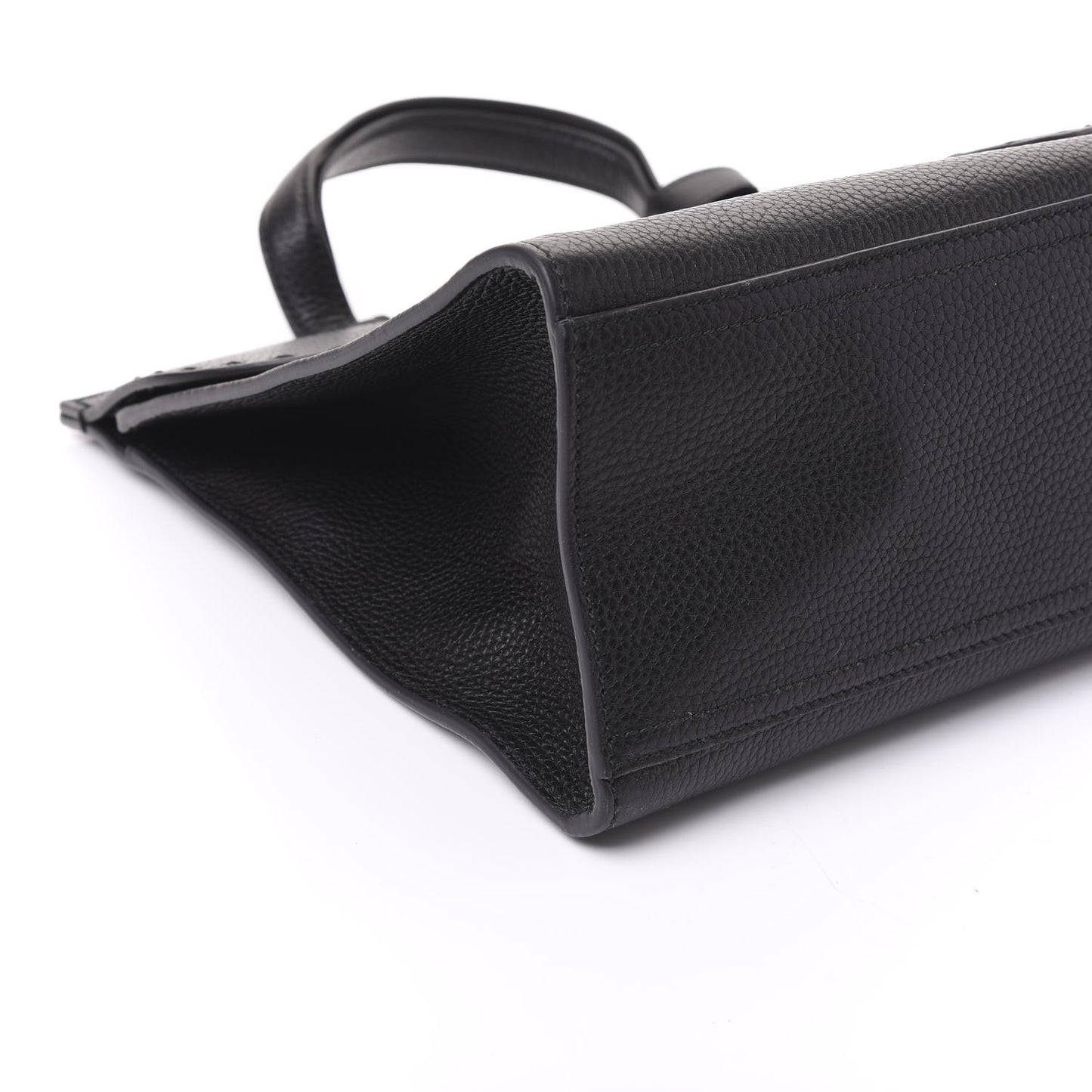 Calfskin Medium GG Marmont Top Handle Bag Black
