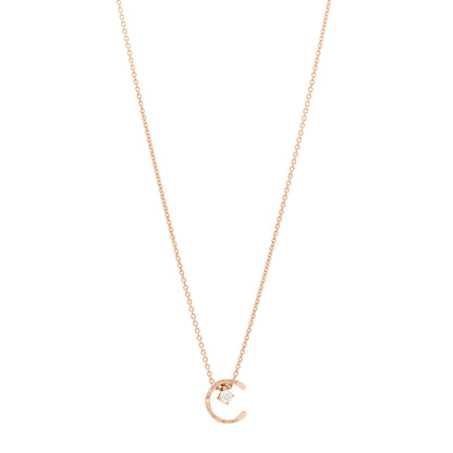 Chanel 18K Beige Gold Diamond Coco Crush C Necklace 1 of 5