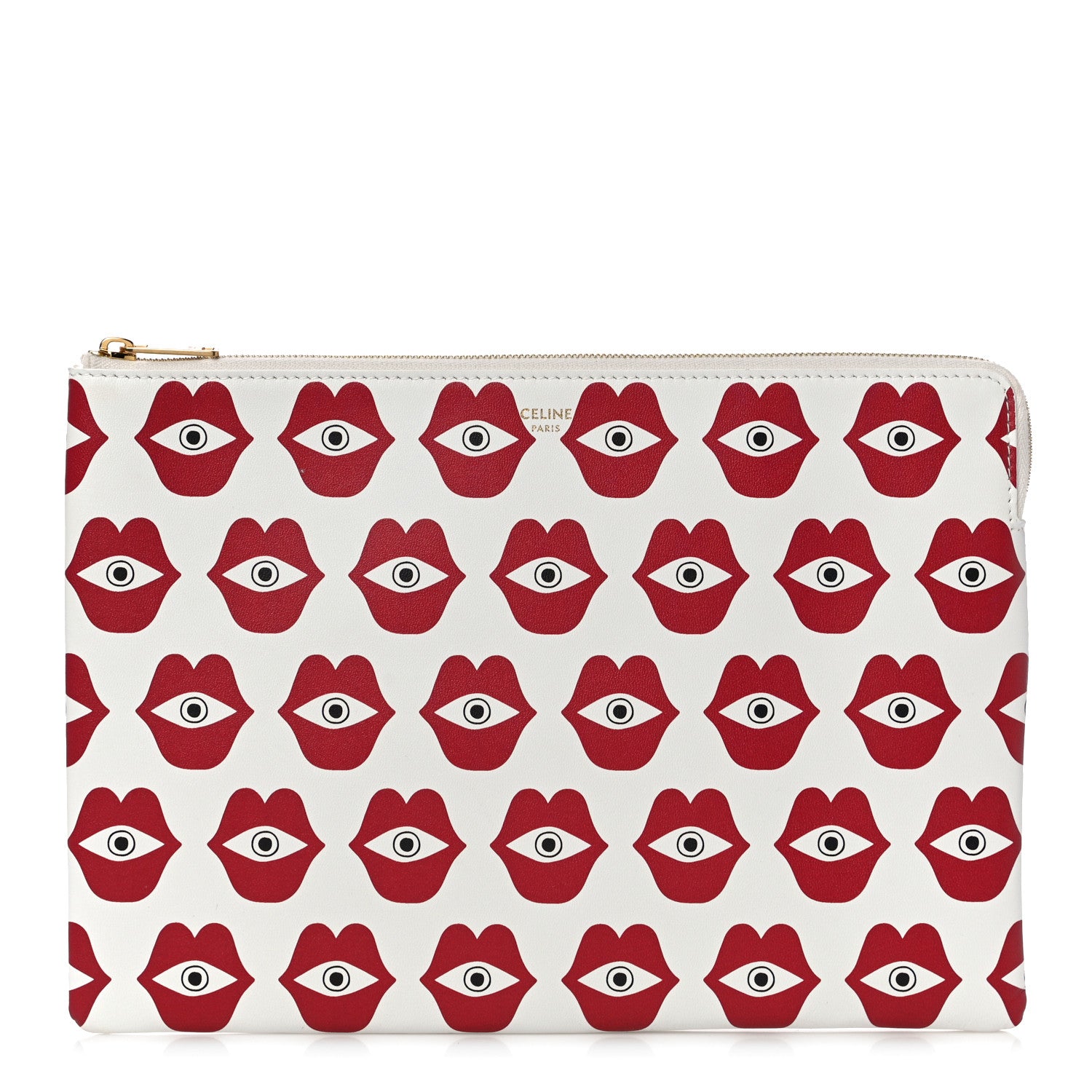 Celine X ANNELI SANAYE HENRIKSSON Smooth Calfskin Telepathic Pouch Red White 1 of 9