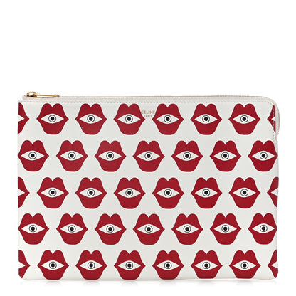 Celine X ANNELI SANAYE HENRIKSSON Smooth Calfskin Telepathic Pouch Red White 1 of 9