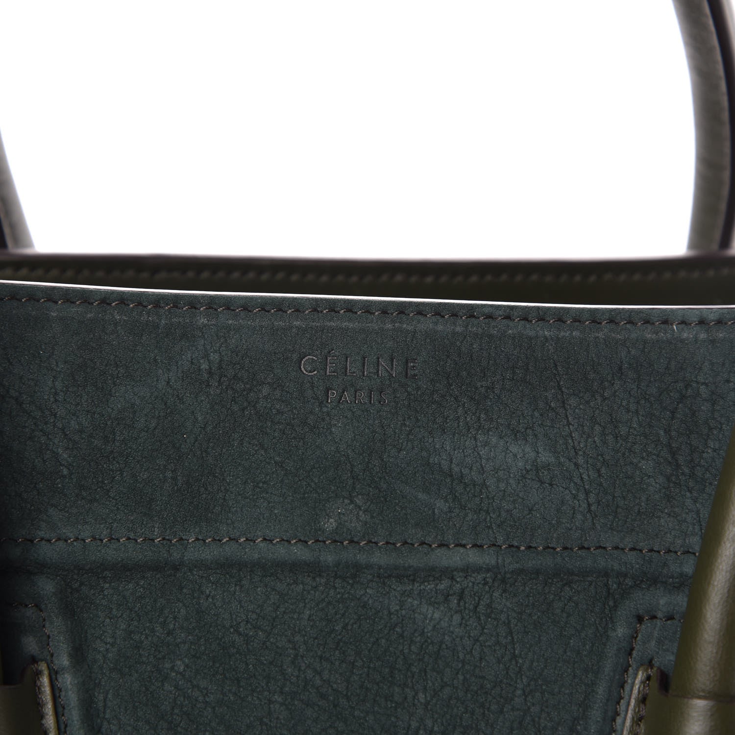 Celine Nubuck Medium Phantom Luggage Forest 18 of 18